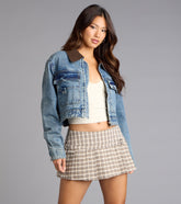 Vintage Edge Corduroy Collar Denim Jacket