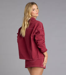 Match Point Oversized Denim Jacket