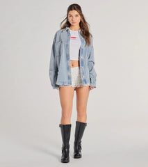 Cool Ease Long Sleeve Denim Shacket