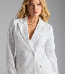 Chic Babe Eyelet Lace Blazer