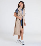 Classic Layer Tie-Front Belted Trench Vest