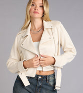 Cool Factor Faux Suede Moto Jacket