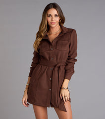 Autumn Luxe Faux Suede Trench Jacket