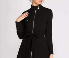 Here To Stay Tie Waist Dress Jacket