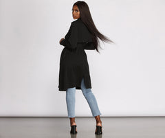 Get Down To Business Belted Trench