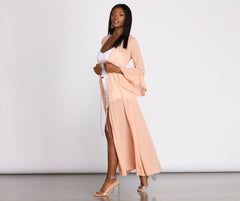 Gypsy Queen Chiffon Bell Sleeve Duster