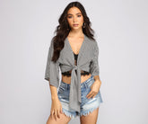 Effortlessly Stylish Tie-Front Top