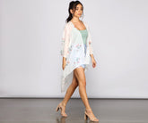 Flirty And Floral High Low Chiffon Kimono