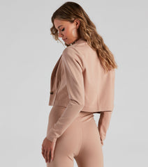 In Office Ponte Crop Blazer