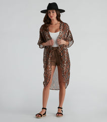 Can't Be Tamed Snake Print Kimono