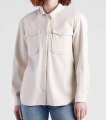 Hey Cool Girl Faux Leather Shacket