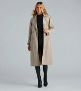 Get A Clue Double Breasted Trench Coat