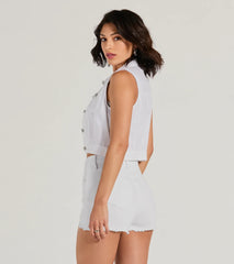 Perfect Company Sleeveless Button-Up Vest