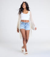 Sun Seeker Sheer Crochet Kimono