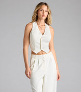 Power Moves Button Woven Vest