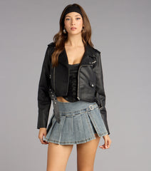 Biker Chic Crop Jacket