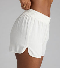 Casual Plans Mid-Rise Linen Shorts