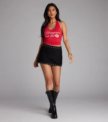 Too Hot to Handle Bodycon Denim Mini Skirt