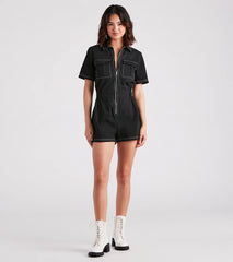 Trendsetting Babe Utility Romper