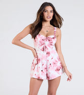 Stay Sweet Sleeveless Floral Print Romper