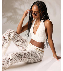 Get The Look Crochet High-Rise Pants