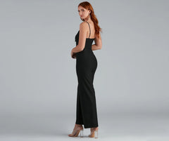 One And Done Lattice Front Jumpsuit