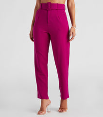 Sixties Style Belted Crepe Pants