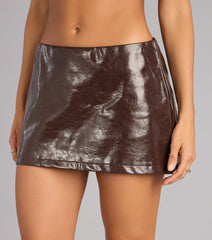 Statement Season Faux Leather Mini Skort