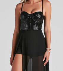 Sparkle And Glow Sequin Shmaxi® Romper