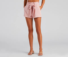 Sweet And Chic Paper Bag Shorts