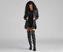 Sleek Look Faux Leather Shorts