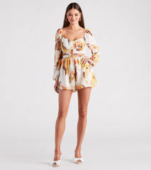 Greet The Season Abstract Printed Romper