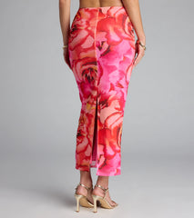 She Came to Slay Floral Maxi Skirt