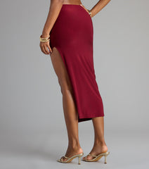 Go With The Vibe Slit Midi Skirt