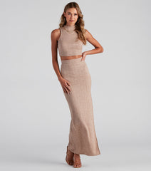 Cozy Day Cable Knit Skirt