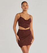 Glowing Radiance Glitter Mini Skirt