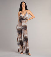 Abstract Attitude Wide-Leg Jumpsuit
