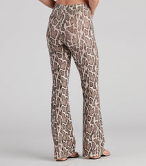 So Sassy Snake Print Wide-Leg Pants