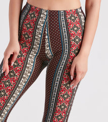 Summer Style Muse Boho Print Flare Pants
