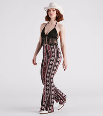 Here Comes The Sun Striped Flare Pants