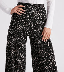 Fabulous Flair Leopard Print Wide-Leg Pants