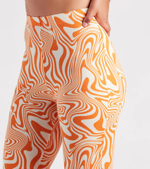 Total Jetsetter Swirl Print Flare Pants