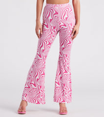 Dreamy Daze Swirl Print Flare Pants