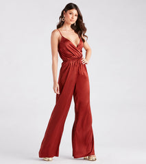 Looking Luxe Satin Wide-Leg Jumpsuit