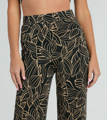 Island Sun Tropical High Rise Palazzo Pants