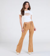 A Dose Of Attitude Lace-Up Flare Pants