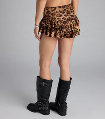 Maybe Tonight Leopard Ruffle Shorts