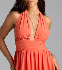Here To Play Halter Skater Romper