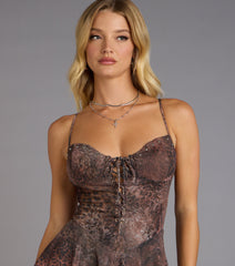 Fierce Instinct Lace-Up Romper