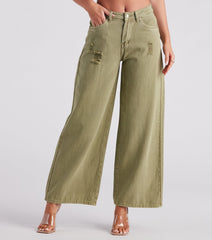 Good Angle Mid Rise Wide-Leg Denim Jeans